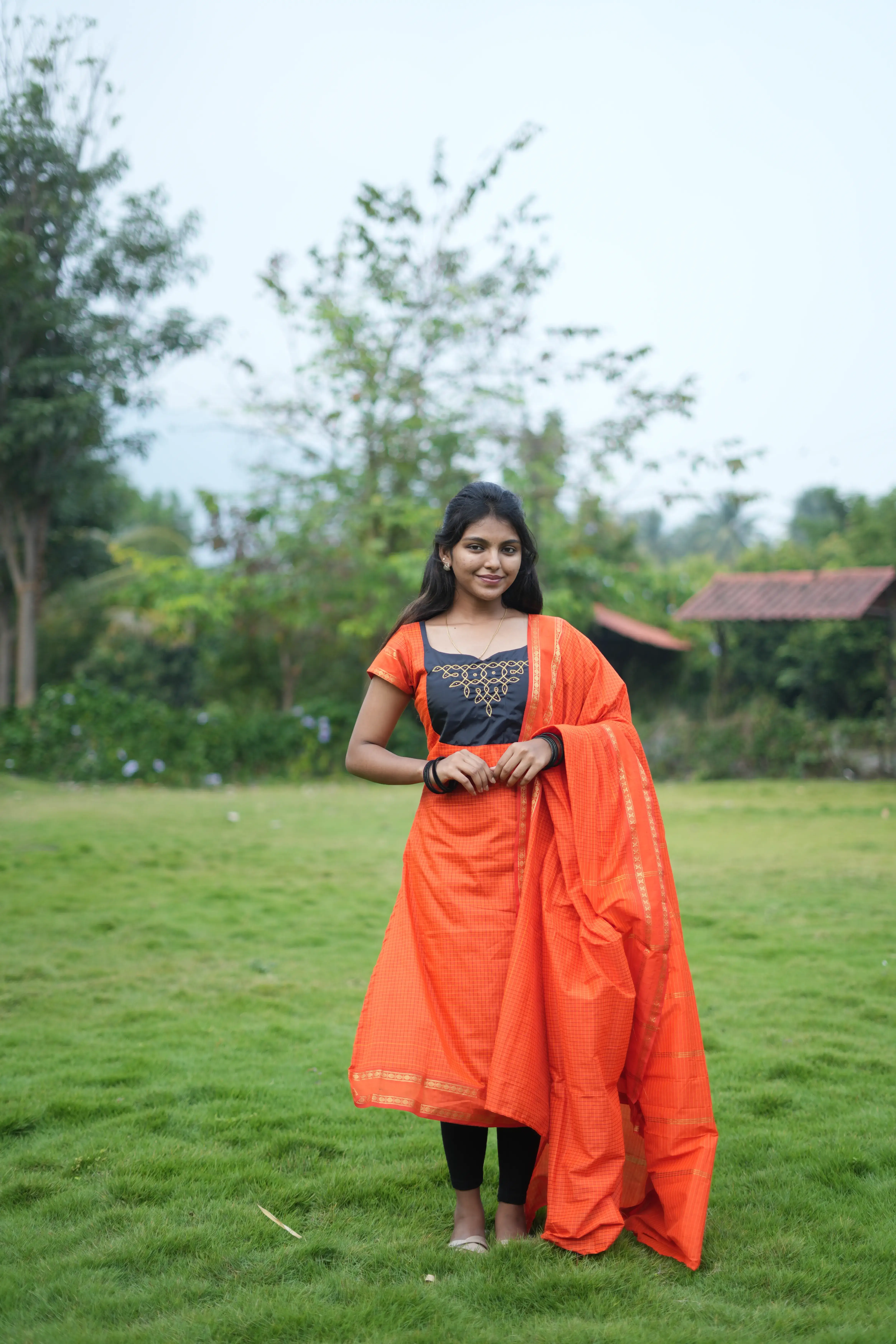Traditional kurti with shawl