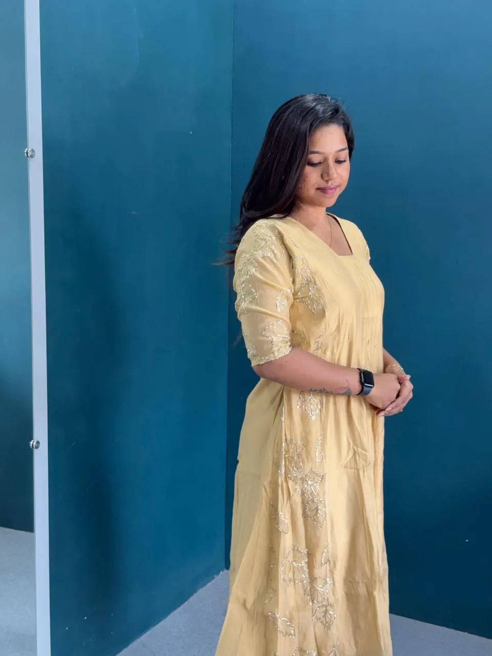 Embroidered A-line Kurti 001