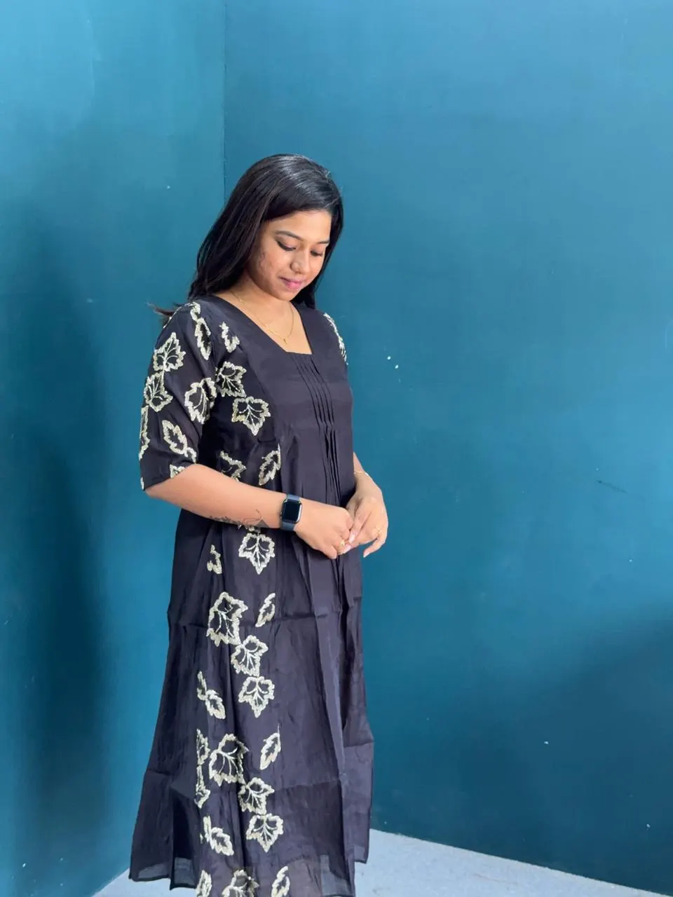 Embroidered A-line Kurti 002