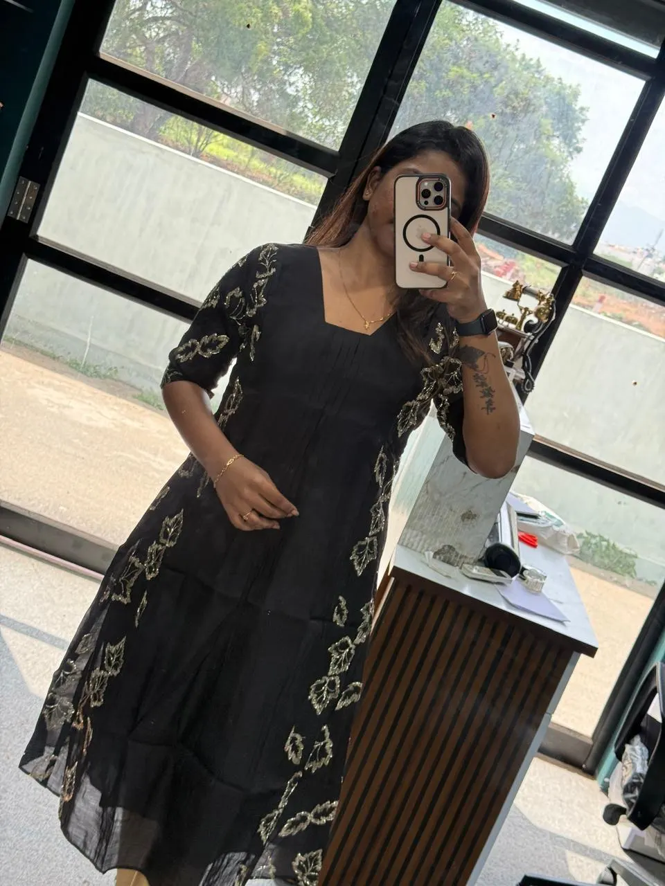 Embroidered A-line Kurti 002