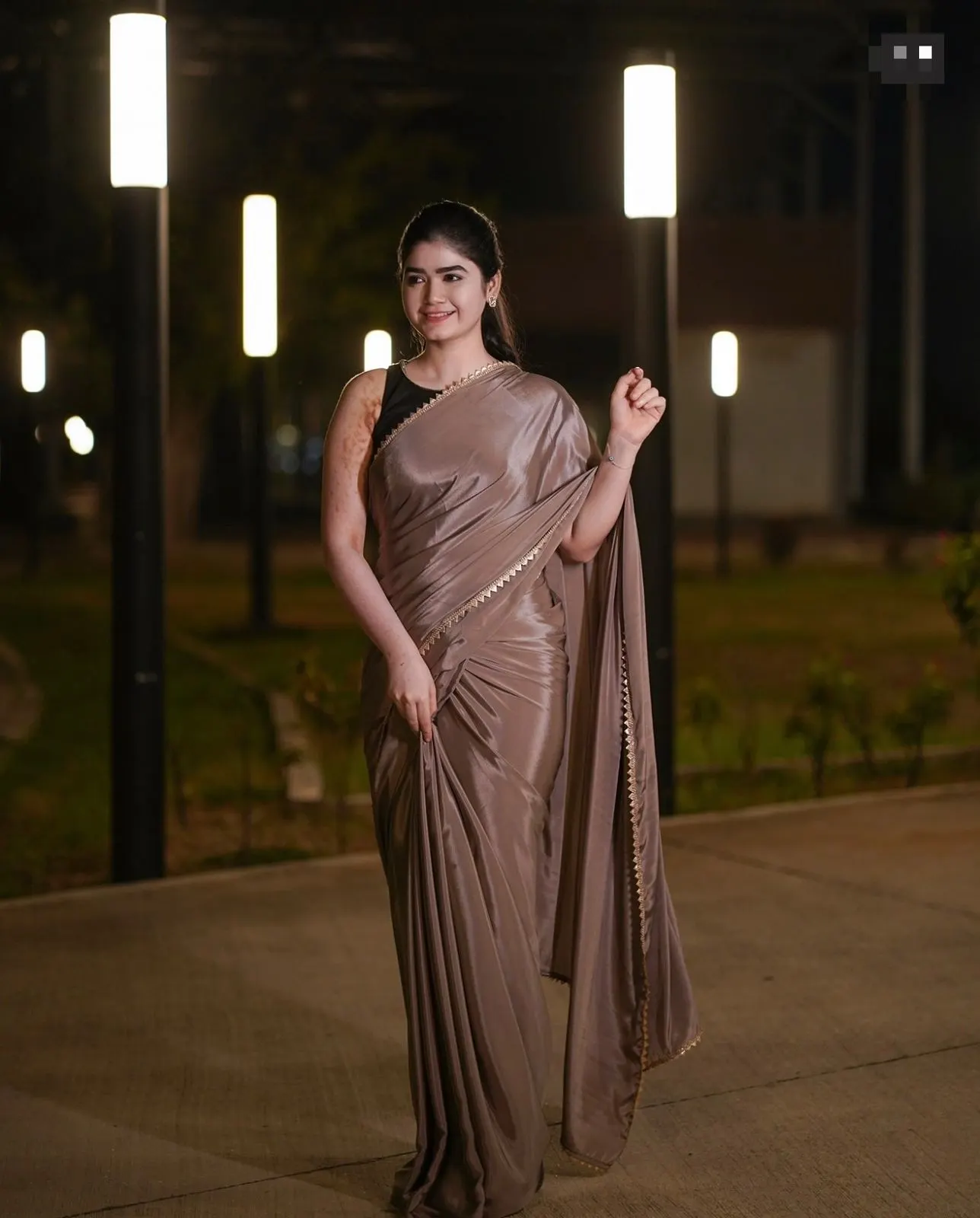 Crape silk saree
