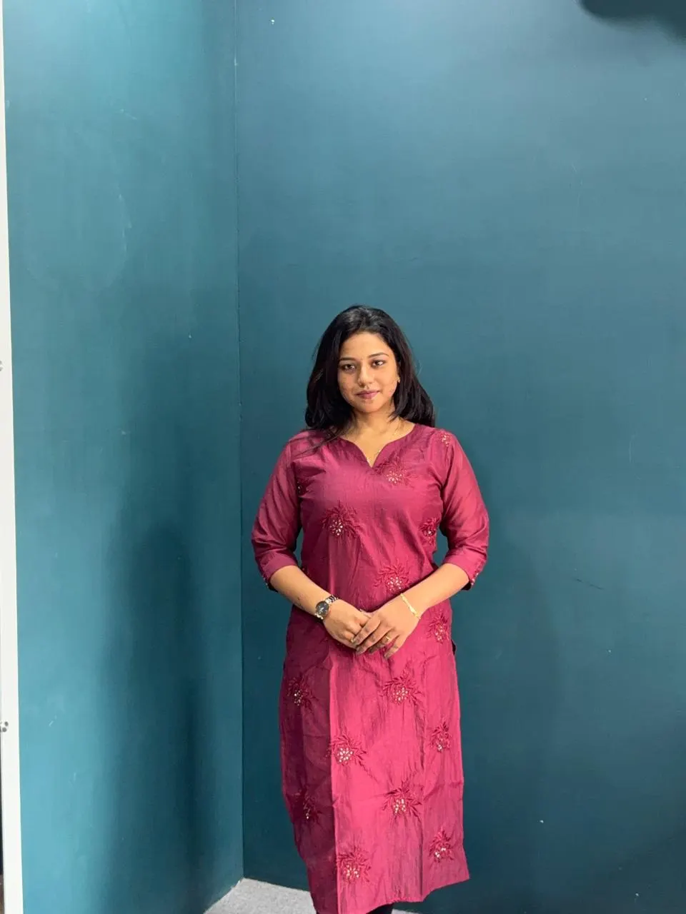 Chanderi silk Kurti- 001